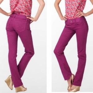 Lilly Pulitzer Worth Straight Jean in Hollyhock Purple, Size 2